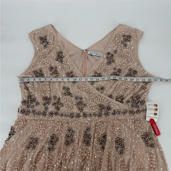 MAC DUGGAL Plus Size 24 Beige 93575 Embellished A-Line Evening Gown Dress $998 - Picture 15 of 16
